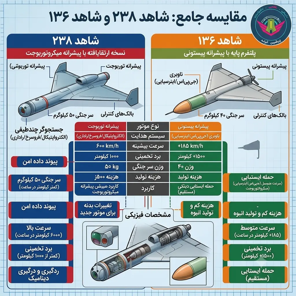 تفاوت شاهد ۲۳۸ و شاهد ۱۳۶
