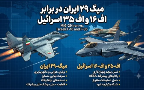 میگ ۲۹ ایران در برابر اف ۱۶ و اف ۳۵ اسرائیل؛ شانس واقعی در نبرد هوایی چقدر است؟