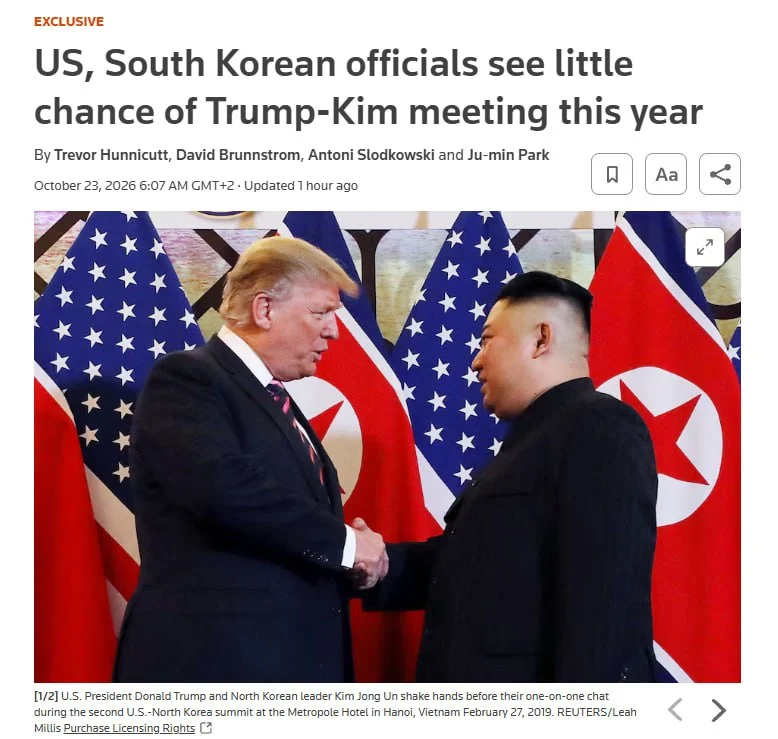 US and South Korea Growing Skeptical Over Potential Trump-Kim Meeting, Reuters Reports