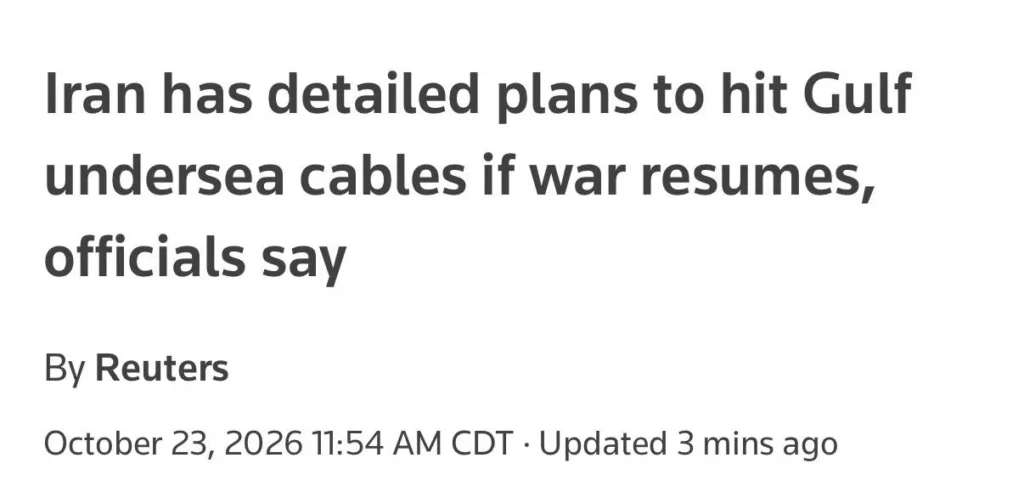 Iran Develops Contingency Plans to Target Subsea Internet Cables, Officials Say